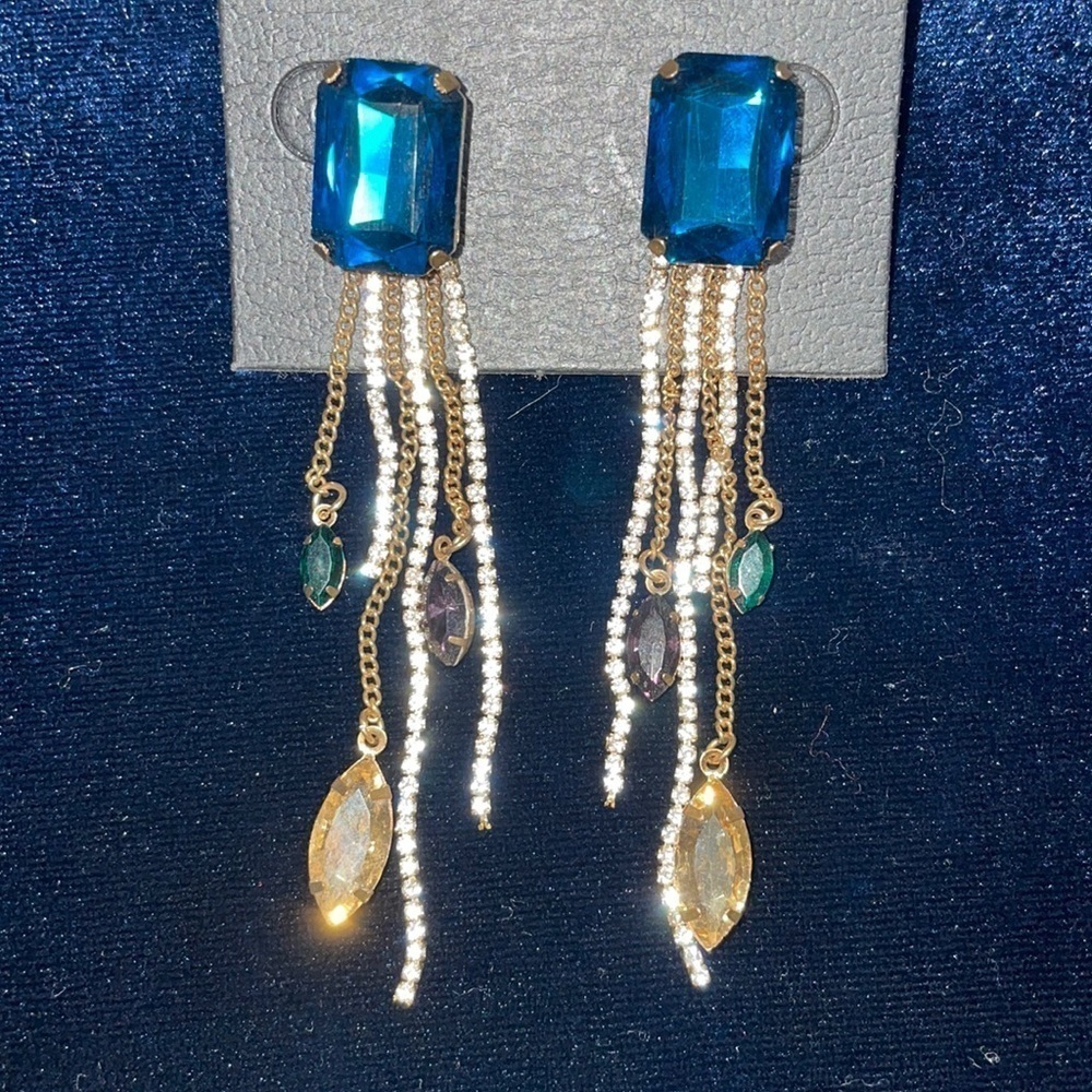 Steve Madden Earrings Colorful Dangle Bling Earrings Sold Out in Stores π π - Picture 2 of 10